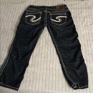 Silver Jeans Black Ankle & Cropped Women Jeans